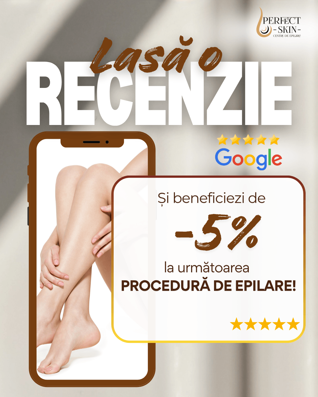 Recenzie Google 5% reducere